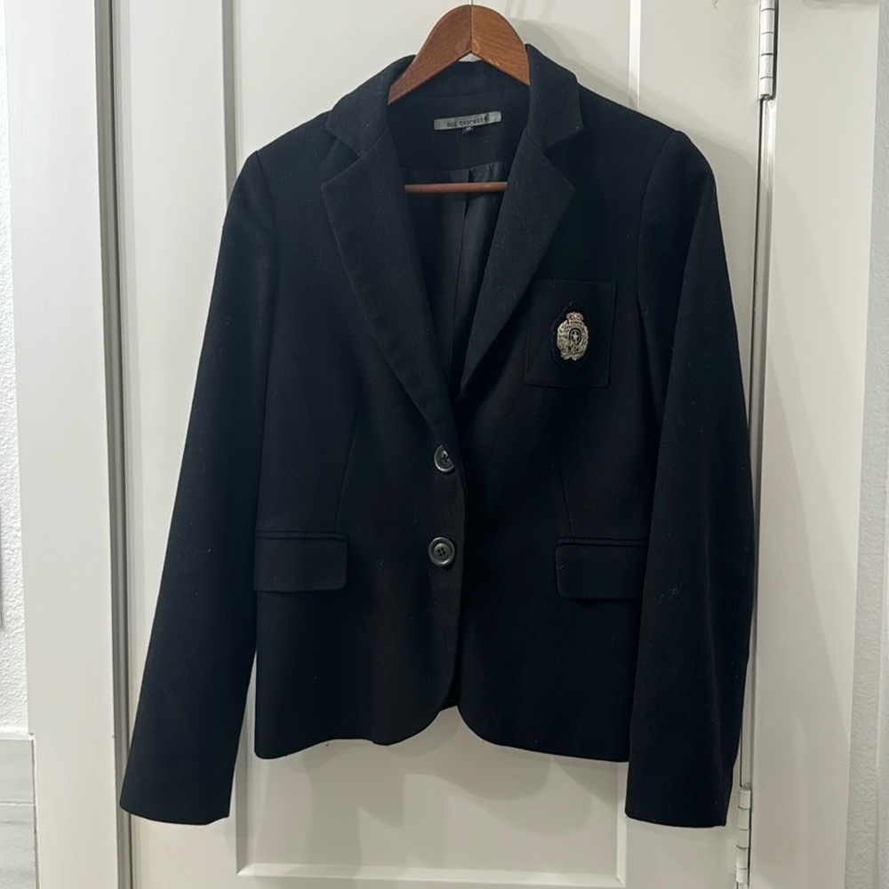 French brand Black blazer in wool.
